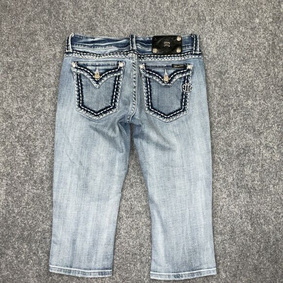 Miss Me Jeans Womens Size 28 Blue Cropped JP55014CR - Picture 9 of 10